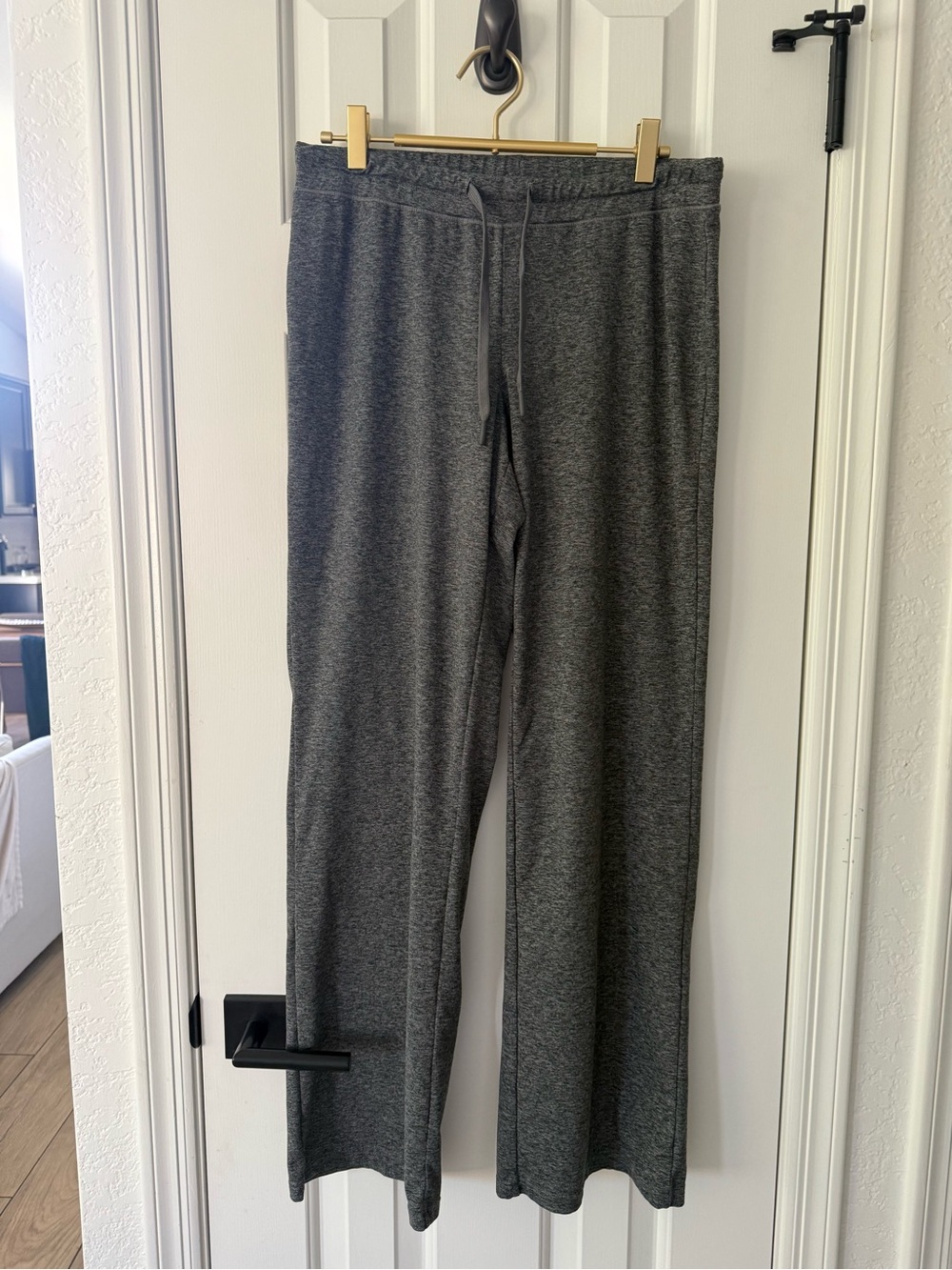 Quince Flowknit Drawstring Wide-Leg Pants - Heather Gray - Picture 5 of 6
